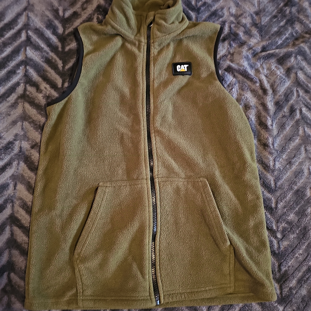 Caterpillar Olive Green Kids Vest